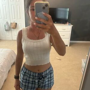 Women's Cream Knit Tank Top